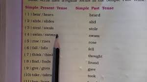 Irregular verb definition for 'to fall', including the base form, past simple, past participle, 3rd person singular, present participle / gerund. Bems Std 4 English Grammar Simple Past Tense Part 2 Youtube