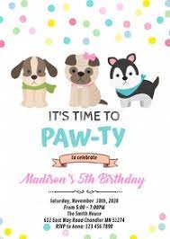 Below are party invitation templates that we handpicked for you. 12 600 Dog Birthday Invitation Customizable Design Templates Postermywall