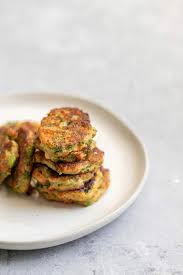 Vegan Broccoli Fritters With Smokey Red Pepper Buffalo Cheddar Dip The Curious Chickpea