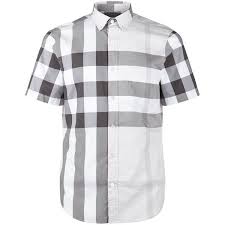 Black And White Checkered Shorts Men S Burberry Brit Check Short Sleeve Shirt Designer Clothes For Men Mens Shirt Dress Casual Shirts For Men