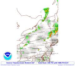 A severe thunderstorm watch is in place until 6 p.m. Storm Prediction Center Severe Thunderstorm Watch 237