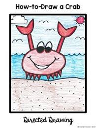 Directed Drawings 3 Summer Animals Sea Turtle Shark Crab Art Drawings For Kids Directed Drawing Kindergarten Kindergarten Drawing