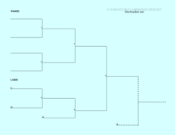 4 Team Double Elimination Bracket Printable Brackets By