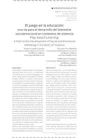 Más información en nuestra página de preguntas frecuentes. Pdf El Juego En La Educacion Una Via Para El Desarrollo Del Bienestar Socioemocional En Contextos De Violencia