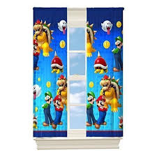 Super Mariogardine Kindergardine Vorhang Schlaufenschal Thermo Verdunkelt