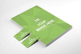 A Simple And Professional 3d Perspective View Branding Mockup Generator With A Stack Of A4 Papers And Business Card Mock Up Mockup Generator Branding Mockups