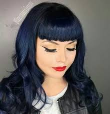 It is pretty common to be withe and have blue eyes. Pin By Connie G On Beauty Hair Hair Color For Black Hair Midnight Blue Hair Long Hair With Bangs