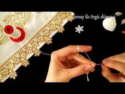 Dantel Havlu Tig Oyasi Modelleri Icin Simdi De Cicekli Simli Havlu Ucu Motifli Tig Isi Dantel Yapimi Turkc Crochet Designs Creative Embroidery Crochet Necklace
