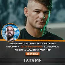 APENAS RUMORES! Através do próprio canal no YouTube, Jean Silva esclareceu  os rumores sobre enfrentar Diego Lopes no UFC. O "Lord" destacou que a  oferta da luta não chegou até ele, por