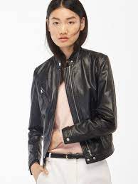 Autumn Winter 2016 Women S Black Leather Jacket With Pocket Detail At Massimo Dutti For 345 Effortless Elegance