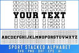 Find & download free graphic resources for stack of books. Sale Sport Stacked Alphabet Cut File Stacked Font Svg 380978 Svgs Design Bundles