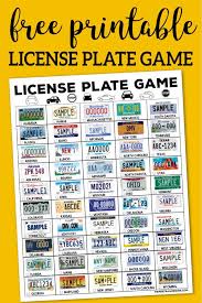 Road Trip License Plate Game Printable Paper Trail Design Road Trip Fun Road Trip Activities Road Trip Printables