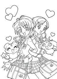 Cute anime bff coloring pages. Anime Cute Best Friend Coloring Pages Coloring And Drawing