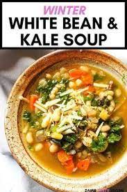 White Bean And Kale Soup Recipe Bean And Vegetable Soup Kale Soup Vegan Recipes Healthy