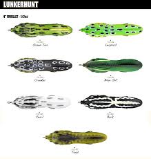 Lunkerhunt Froglet 2017 Color Chart Fishing Lure Color