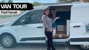 Has a nice compartment above by windshield. Is A Ford Transit Connect Camper Good For Van Life 6 Diy Examples