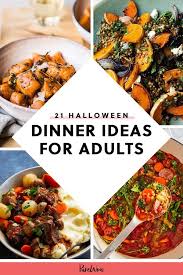 They are familiar favorites made with a fun halloween twist. 36 Halloween Dinner Ideas For Adults Halloween Food Dinner Dinner Party Recipes Fall Dinner Recipes