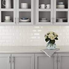 However, daltile makes some other options ( trim tab at the bottom of this page ) in a similar 3×6 white tile (color 0100). American Olean Starting Line Gloss White Glazed Ceramic Wall Subway Tile Common 3 In X 6 In Actual 3 In X 6 In Lowe S Canada