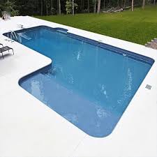 18 X 39 X 26 L Shaped Pool Kit With Tanning Ledge Step Swimming Pools Inground Pool Warehouse Pool Kits