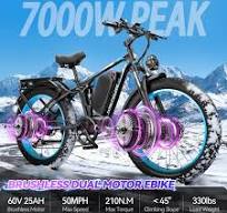 Amazon.com : MENORX Dual Motor Electric Bike,26"x4"Fat Tire ...
