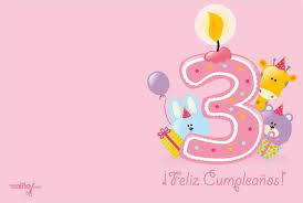 Frases De Feliz Cumpleaños Para Mi Hija De 3 Años Tercer Cumpleanos Tercer Cumpleanos De Nina Felicitaciones De Cumpleanos Infantiles Tercer Cumpleanos