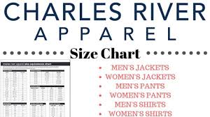 Charles River Apparel Size Chart Overview And Downloadable