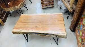 View our selection of custom made wood coffee tables. Black Live Edge Wood Coffee Table Models And Price Decosouq