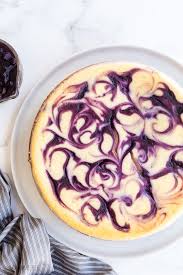 This Blueberry Cheesecake Is Ultra Creamy And Swirled With Fresh In 2020 Easy Blueberry Cheesecake Recipe Bake Blueberry Cheesecake Recipe Blueberry Cheesecake Recipe