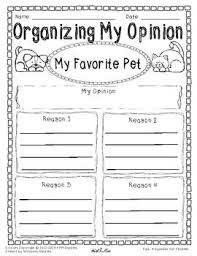Opinion Writing And Graphic Organizer My Favorite Pet Sample Opinion Writing Elementary Writing Writing Lessons