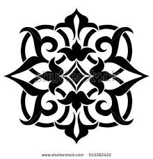 Black And White Stencil Pattern Geometric Islamic Tile Pattern Arabesque Template Stencil Black And White Square Stencil Wall Art Islamic Tiles Tile Patterns