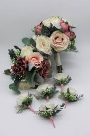 Blush pink wedding flowers bride bridesmaid package bouquet, posy, topper, wand. Pin On Buchete