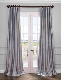 Blue Grey Silk Curtains Curtains Half Price Drapes Silk Curtains