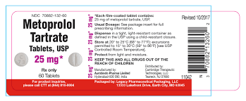 Metoprolol Tartrate Tablets Usprx Only
