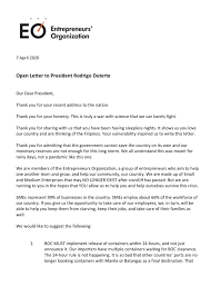 Letters to the president a lesson for elementary students. Inquirer On Twitter Read The Entrepreneurs Organization Philippines Has Issued An Open Letter To President Duterte Asking For Help To Survive The Crisis Caused By Covid 19 Tinaarceodumlao Https T Co Fwaistd763