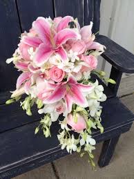 Beautiful Bunch Of Pink Lilies Lily Bouquet Wedding