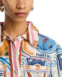 Cerrado Stamps Linen Mini Dress