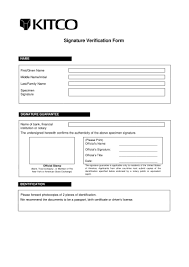 A bank document containing the signatures of all approved signatories that a company has approved. What Is A Signature Verification Form What Is Importance Tips