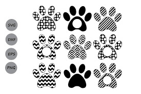 Download Paw Print Svg Dog Paw Monogram Dog Paw Svg Die Cuts Cutting File By Cosmosfineart Thehungryjpeg Com