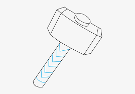 How to draw xitrum step by step for kids. How To Draw Thor S Hammer Thor Hammer Drawing Easy Free Transparent Png Download Pngkey