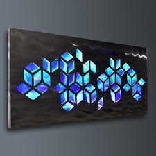 Impulse Metal Wall Art Lighted Wall Art Geometric Wall Etsy Led Wall Art Geometric Wall Art Wall Art Lighting