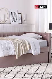 Tagesbett Ausziehbar Samtstoff Rosa Lattenrost 90 X 200 Cm Haus Deko Tagesbett Bett
