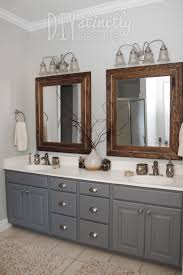 The light colors scheme will give a fresh look to your bathroom. 23 Rustic Farmhouse Bathroom Decor Inspiration Ideas Painting Bathroom Cabinets Bathroom Cabinet Colors Bathroom Inspiration Decor