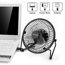 Opolar F501 Desktop Usb Fan With Upgraded 6 Inch Blades Enhanced Airflow Lower Noise Metal Design Usb Powered Personal Table Fan Mini Cooling Fan Small D Desk Fan Small Desk Fan