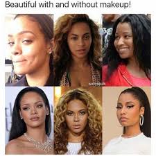 beautiful with and without makeup