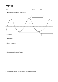 The bird below watches the wave crests. Simple Wave Worksheet Teaching Resources