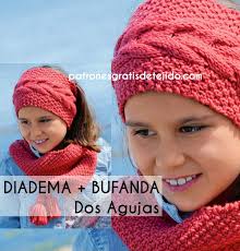Chompas tejidos a crochet para niñas en punto maravilloso o arbolitos. Patrones De Diadema Y Bufanda Infinita Tejidas A Dos Agujas Con Instrucciones En Espanol
