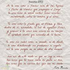 Soneto Xvii Pablo Neruda Bilingual Education Words Pablo Neruda