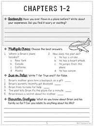 Hatchet Novel Study Unit Free Sample Hatchet Novel Study Hatchet Novel Novel Study Units