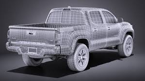 Fab fours toyota tacoma rear replacement bumper integrates the existing receiver hitch. Toyota Tacoma Trd Double Cab 2018 3d Model In Suv 3dexport