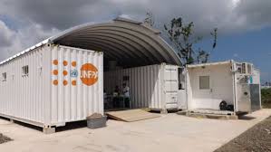 Shipping container shed barn built using two shipping containers and a gable roof galpão container. Shipping Container Roof System Kits Prefabricated Roofing Kits